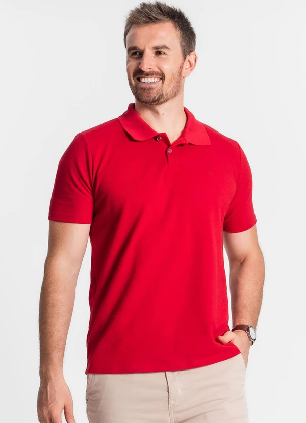 Diametro - Camisa Polo Masculina Vermelho 4