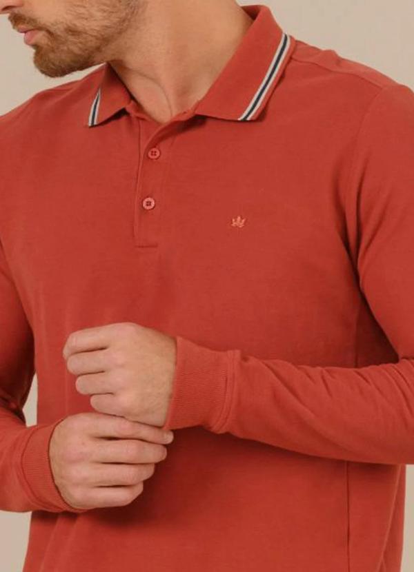 Seeder - Camisa Polo Ml Piquet Carmel Regular Fit Marrom 5