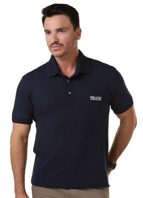 Long Insland - Camisa Polo Pé de Gola Azul 1