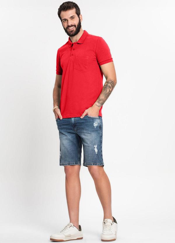 Rovitex - Camisa Polo Piquet Masculina Vermelho 3
