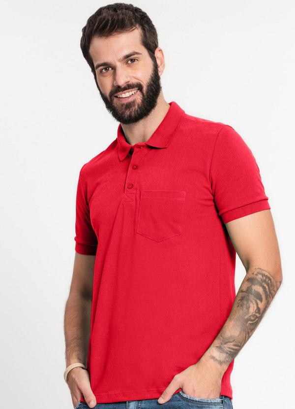 Rovitex - Camisa Polo Piquet Masculina Vermelho 4