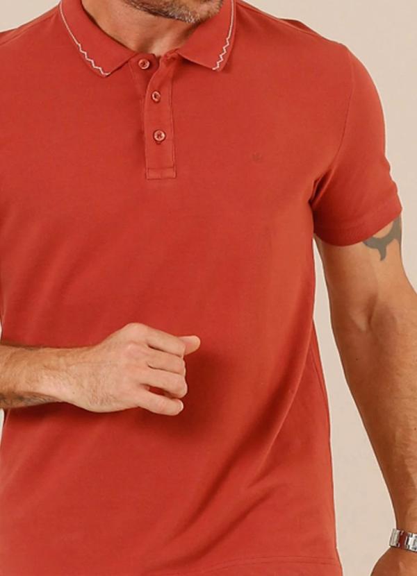 Seeder - Camisa Polo Piquet Pima Feel Slim Fit Marrom 4