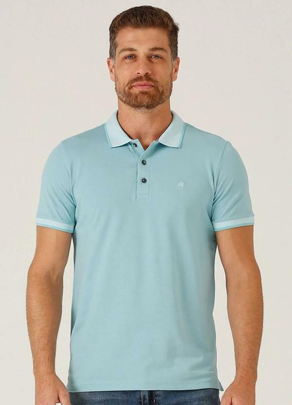 Seeder - Camisa Polo Piquet Pima Slim Fit Azul