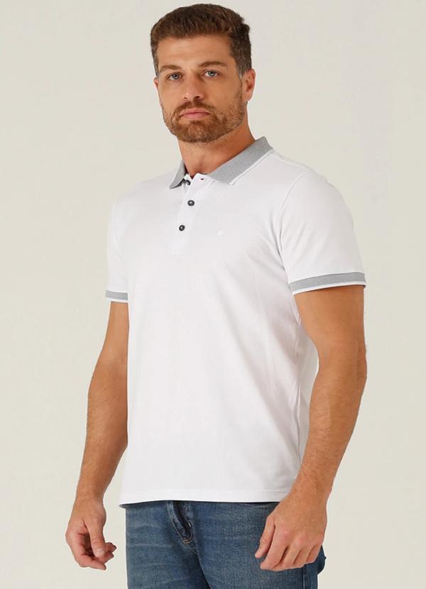 Seeder - Camisa Polo Piquet Pima Slim Fit Branco 3