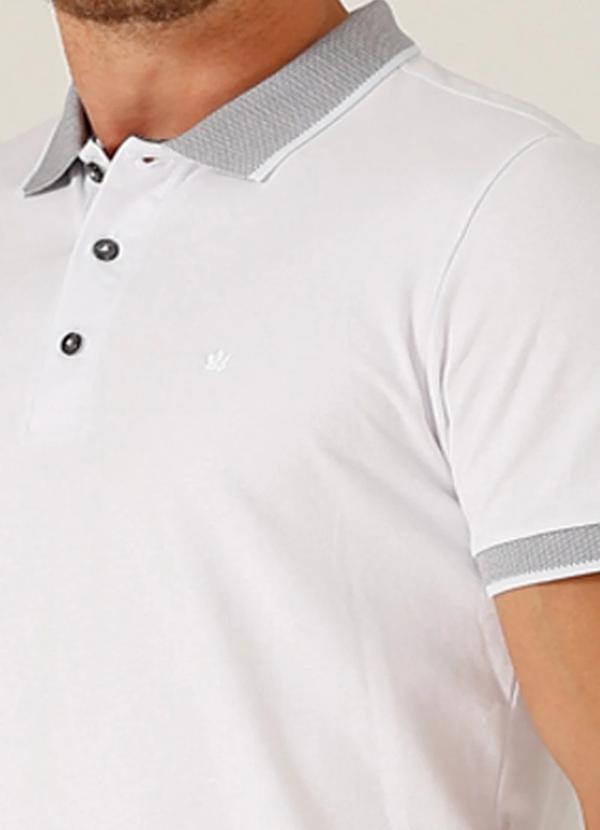 Seeder - Camisa Polo Piquet Pima Slim Fit Branco 4