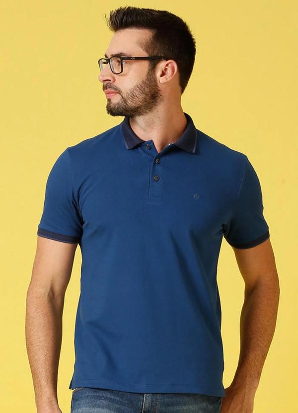 Seeder - Camisa Polo Piquet Pima Slim Fit Celeste