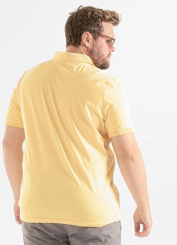Exco - Camisa Polo Plus em Algodão Amarelo Claro 2