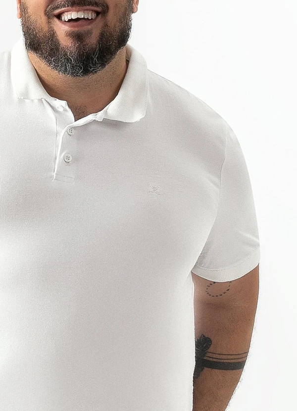 Exco - Camisa Polo Plus em Algodão Branco 3