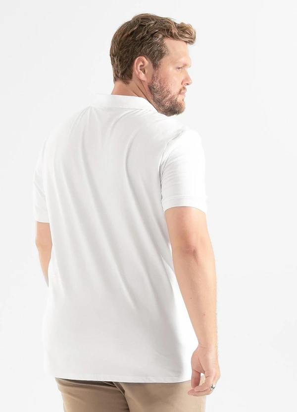 Exco - Camisa Polo Plus em Algodão Branco 2