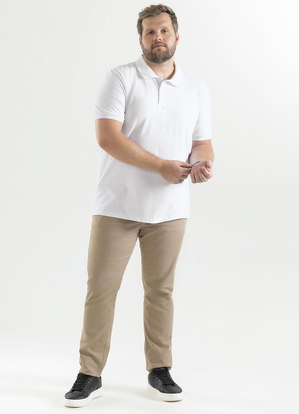 Exco - Camisa Polo Plus em Algodão Branco 3