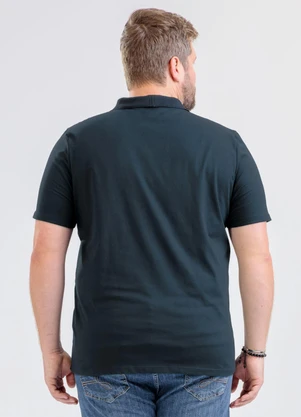 Exco - Camisa Polo Plus em Algodão Cinza Médio - EXCO