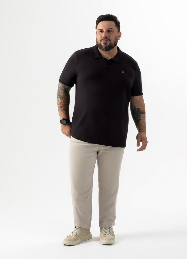 Exco - Camisa Polo Plus em Algodão Preto 4