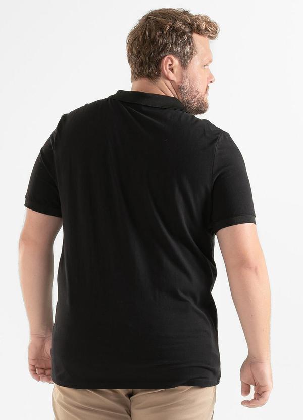 Exco - Camisa Polo Plus em Algodão Preto 2