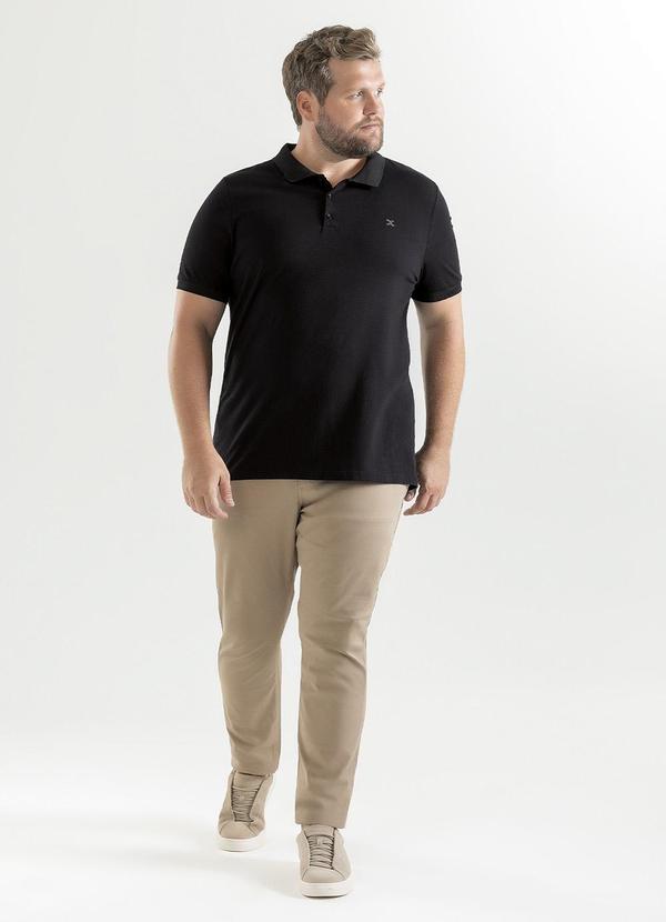 Exco - Camisa Polo Plus em Algodão Preto 3