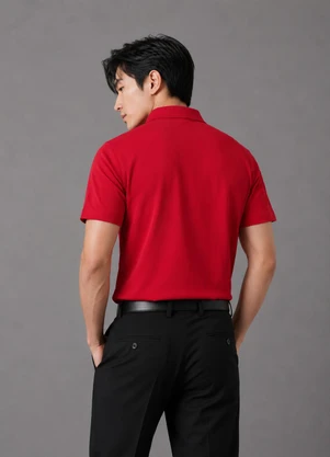 Diametro - Camisa Polo Plus Size Masculina Vermelho - DIAMETRO