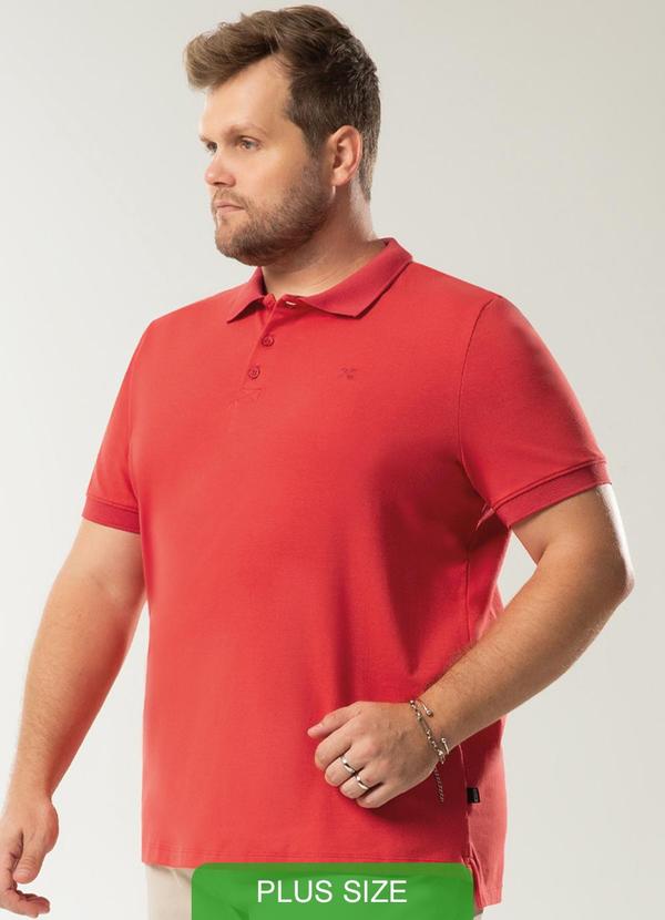 Exco - Camisa Polo Plus Size Premium Vermelho