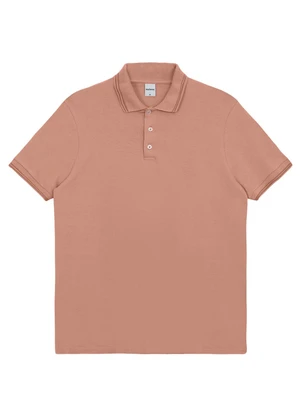 Malwee - Camisa Polo Regular em Linho Rosê - MALWEE