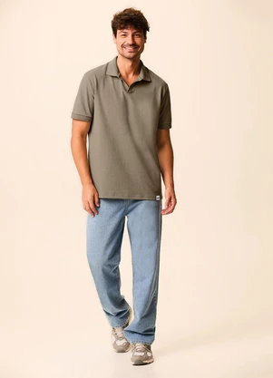 Malwee - Camisa Polo Regular em Piquet Premium Taupe - MALWEE