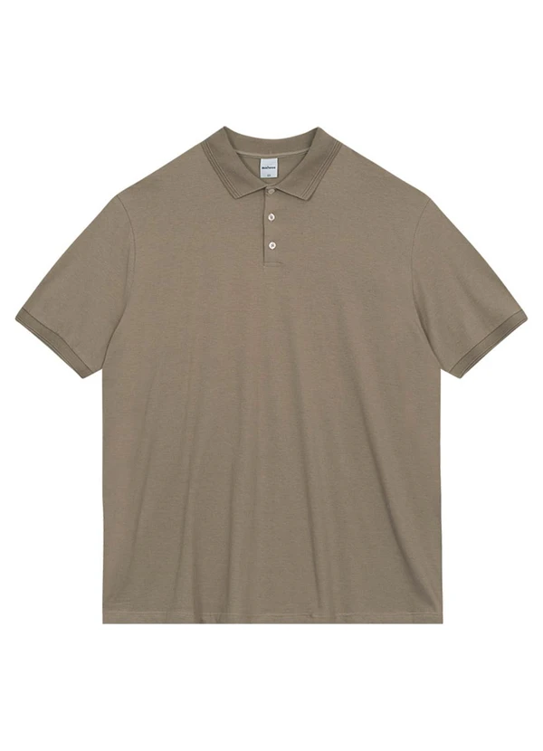 Malwee - Camisa Polo Regular Linho Taupe