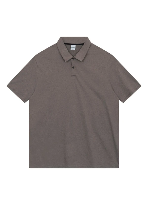 Malwee - Camisa Polo Regular Maquinetada Taupe