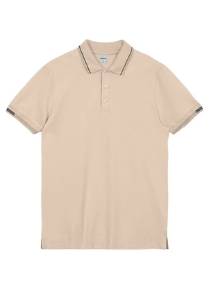 Malwee - Camisa Polo Slim em Piquet Areia - MALWEE