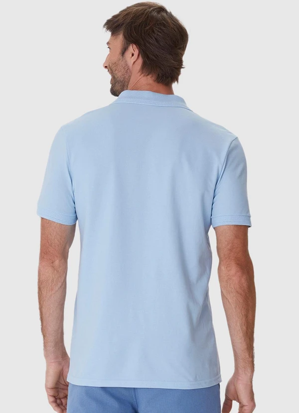 Malwee - Camisa Polo Slim em Piquet Premium Azul Claro 2