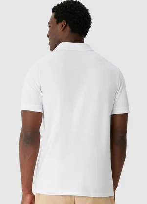 Malwee - Camisa Polo Slim em Piquet Premium Branco - MALWEE