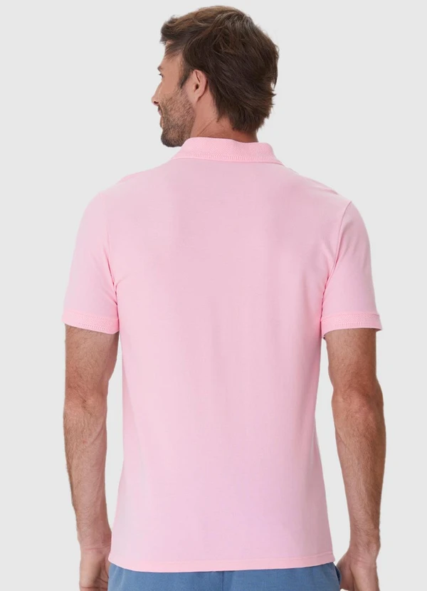 Malwee - Camisa Polo Slim em Piquet Premium Rosa Claro 2