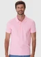 Malwee - Camisa Polo Slim em Piquet Premium Azul Marinho - variação: Rosa Claro