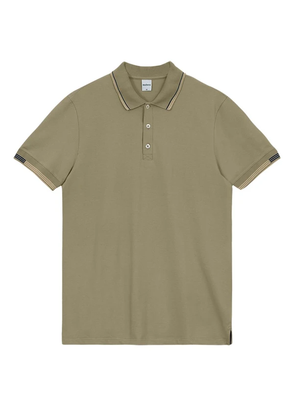Malwee - Camisa Polo Slim em Piquet Verde Musgo
