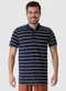 Malwee - Camisa Polo Slim Listrada Azul - variação: Azul