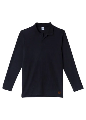 Malwee - Camisa Polo Texturizada Preto - MALWEE