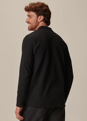 Malwee - Camisa Polo Texturizada Preto - MALWEE