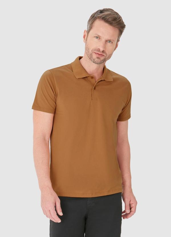 Malwee - Camisa Polo Tradicional Masculina Marrom
