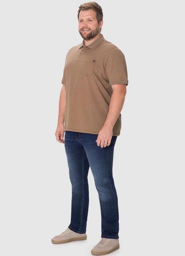 Malwee - Camisa Polo Tradicional PlusMarrom Claro 3