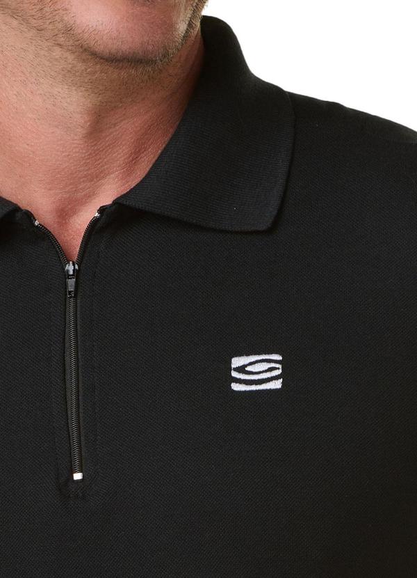 Long Insland - Camisa Polo Zíper Long Island Preto 2