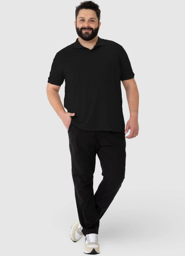 Malwee - Camisa Preto Polo em Malha 3