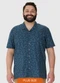 Malwee - Camisa Regular Tropical com Linho Plus Azul Escur - variação: Camisa Regular Tropical com Linho Plus (Azul Escur