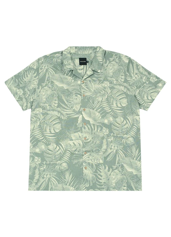 Malwee - Camisa Regular Tropical com Linho Plus Verde Água 5
