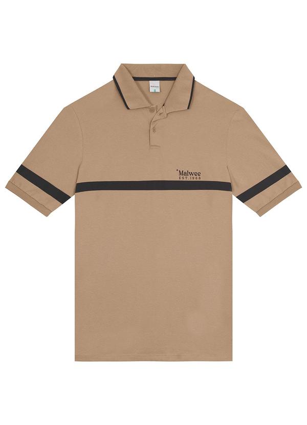Malwee - Camisa Taupe Polo Listras