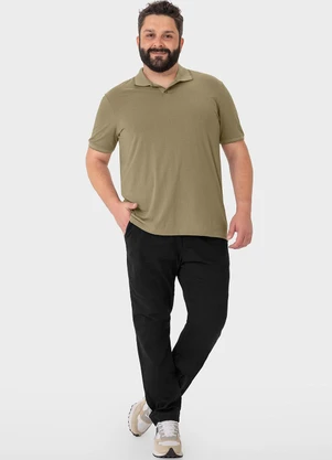 Malwee - Camisa Verde Militar Polo em Malha - MALWEE