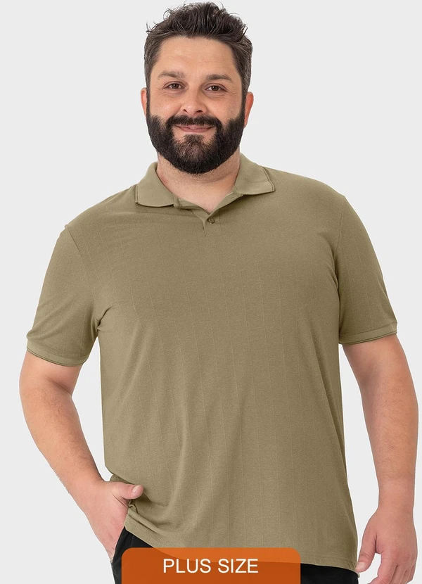 Malwee - Camisa Verde Militar Polo em Malha