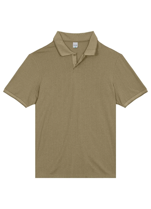 Malwee - Camisa Verde Militar Polo em Malha 3