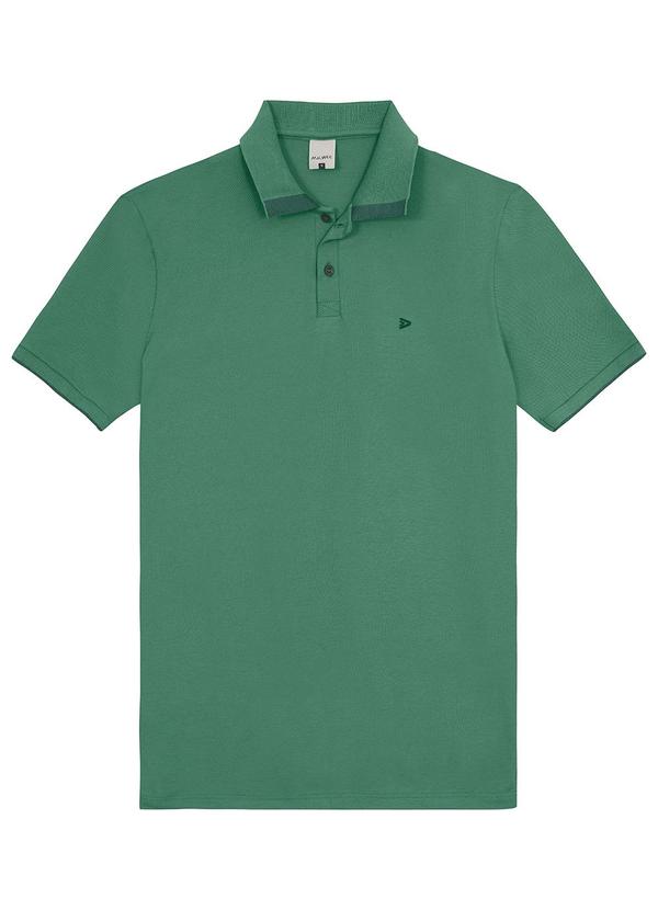 Malwee - Camisa Verde Polo Slim em Piquet