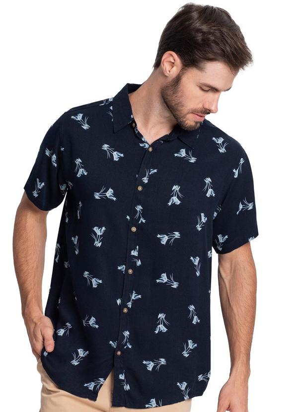 Diametro - Camisa Viscose Masculina Azul