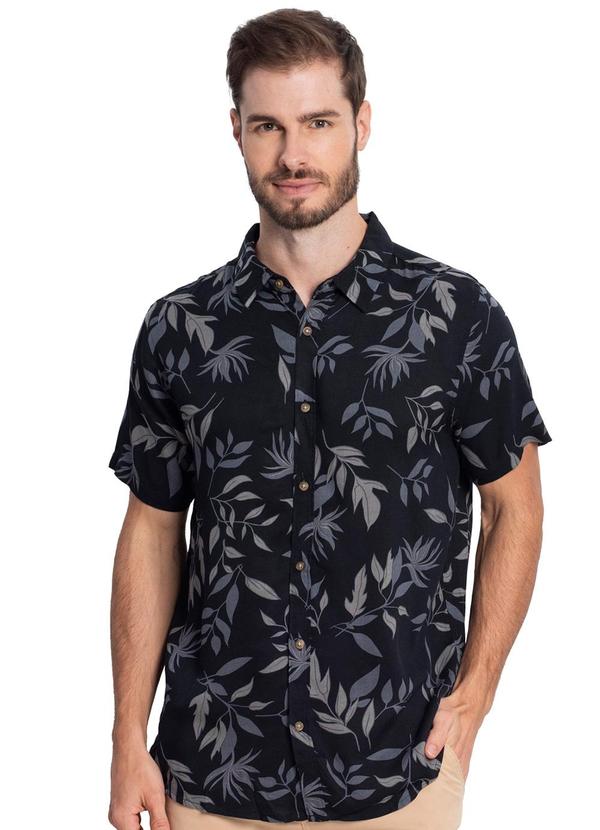 Diametro - Camisa Viscose Masculina Preto