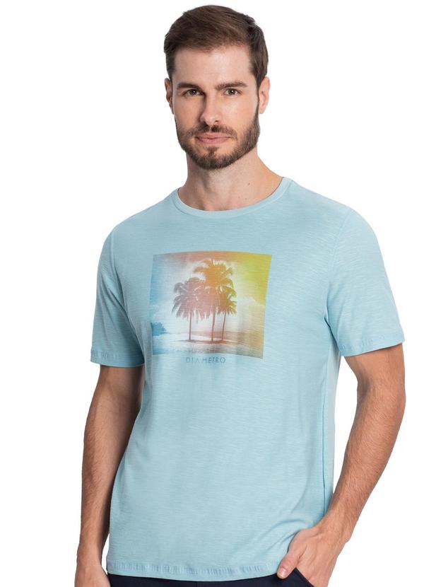 Diametro - Camiseta Meia Malha Masculina Azul