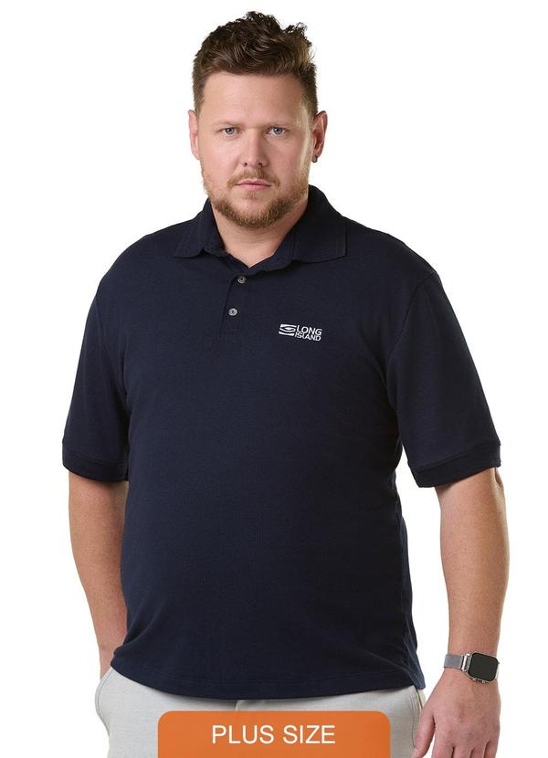 Long Insland - Camiseta Polo Pé de Gola Azul