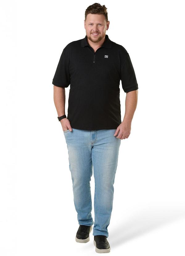Long Insland - Camiseta Polo Zíper Long Island Preto 2