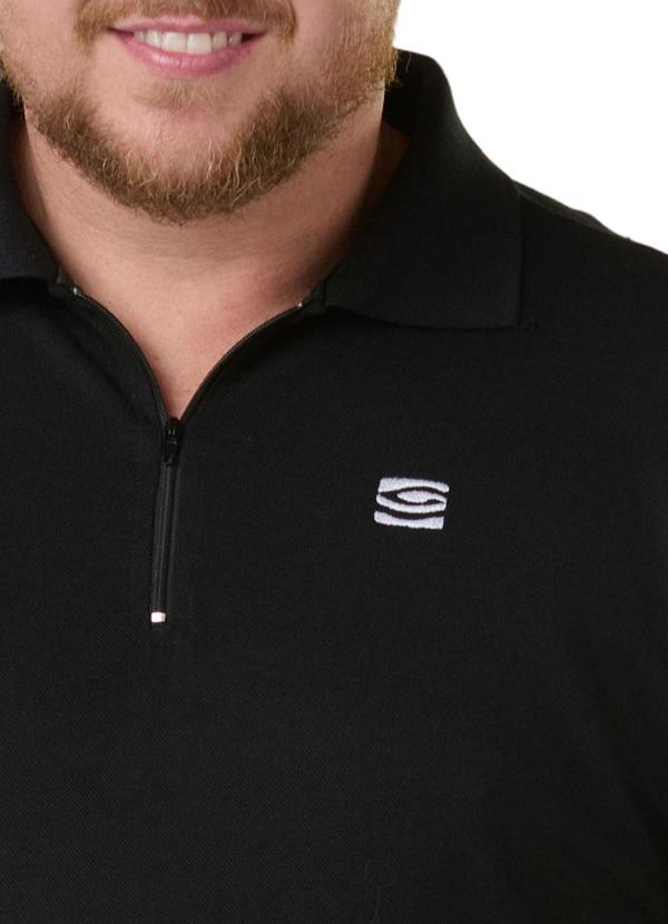 Long Insland - Camiseta Polo Zíper Long Island Preto 3